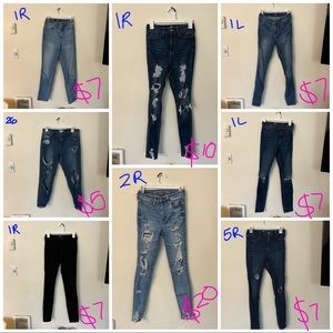 LOT OF HIGH WAIST SKINNY JEANS
